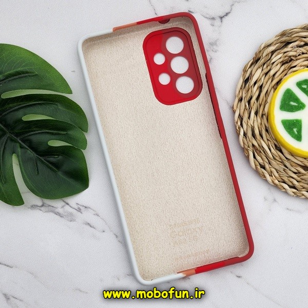 قاب گوشی Galaxy A53 5G سامسونگ سیلیکونی اورجینال آبرنگی رنگین کمانی پاک کنی درجه یک زیربسته محافظ لنز دار کد دار 621