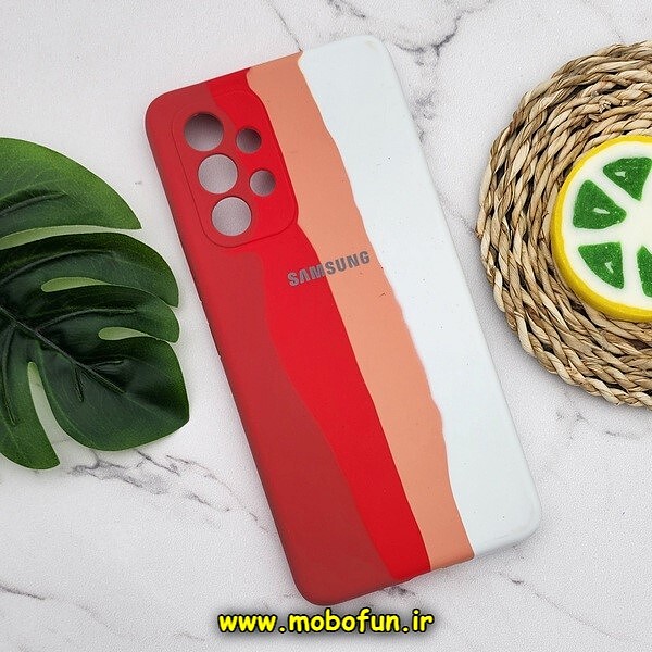 قاب گوشی Galaxy A53 5G سامسونگ سیلیکونی اورجینال آبرنگی رنگین کمانی پاک کنی درجه یک زیربسته محافظ لنز دار کد دار 621