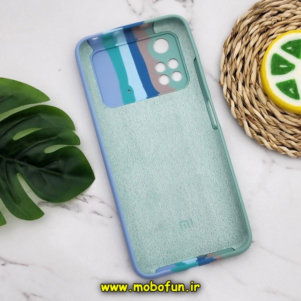 قاب گوشی Poco M4 Pro 4G شیائومی سیلیکونی اورجینال آبرنگی رنگین کمانی پاک کنی درجه یک زیربسته محافظ لنز دار کد 326