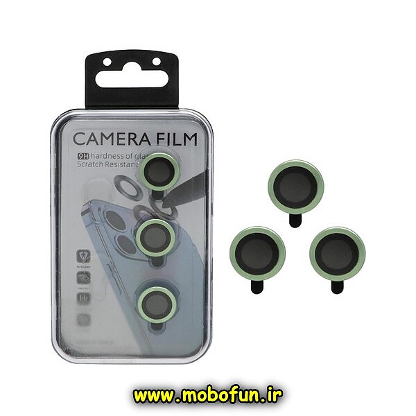 محافظ لنز دوربین گوشی Galaxy A14 4G - Galaxy A14 5G - Galaxy A34 5G سامسونگ اورجینال مدل رینگی فلزی CAMERA FILM سبز