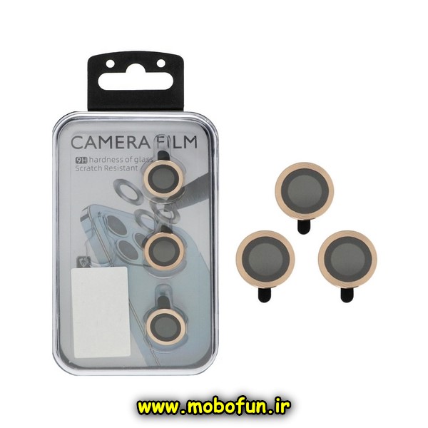 محافظ لنز دوربین گوشی Galaxy A14 4G - Galaxy A14 5G - Galaxy A34 5G سامسونگ اورجینال مدل رینگی فلزی CAMERA FILM طلایی