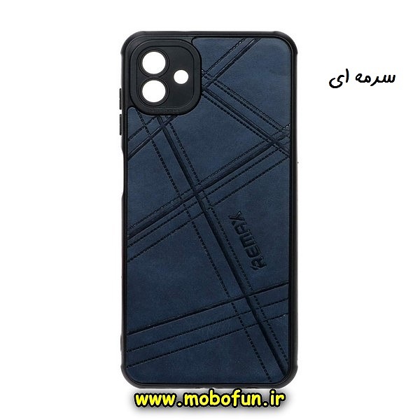 قاب گوشی Galaxy A04 - Galaxy M13 5G سامسونگ طرح ژله ای چرمی ساده REMAX سرمه ای کد 151