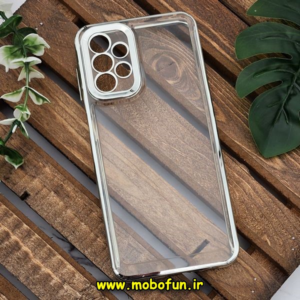 قاب گوشی Galaxy A23 4G سامسونگ طرح پشت طلق شیشه ای شفاف اورجینال برند FASHION CASE نقره ای کد 405