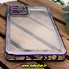 قاب گوشی Galaxy A23 4G سامسونگ طرح پشت طلق شیشه ای شفاف اورجینال برند FASHION CASE بنفش کد 408