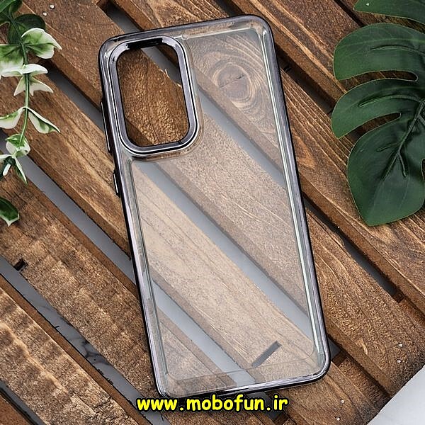 قاب گوشی Galaxy A33 5G سامسونگ طرح پشت طلق شیشه ای شفاف اورجینال برند FASHION CASE مشکی یاقوتی کد 447
