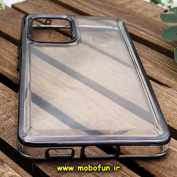 قاب گوشی Galaxy A53 5G سامسونگ طرح پشت طلق شیشه ای شفاف اورجینال برند FASHION CASE مشکی یاقوتی کد 628