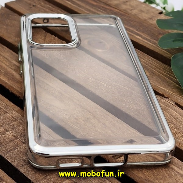 قاب گوشی Galaxy A53 5G سامسونگ طرح پشت طلق شیشه ای شفاف اورجینال برند FASHION CASE نقره ای کد 629