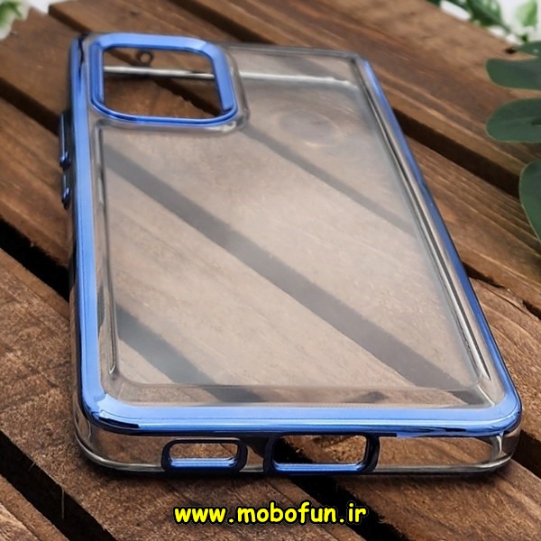 قاب گوشی Galaxy A53 5G سامسونگ طرح پشت طلق شیشه ای شفاف اورجینال برند FASHION CASE آبی براق کد 631