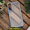 قاب گوشی Galaxy S21 FE سامسونگ طرح پشت طلق شیشه ای شفاف اورجینال برند FASHION CASE آبی براق کد 404