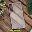 قاب گوشی Galaxy S21 FE سامسونگ طرح پشت طلق شیشه ای شفاف اورجینال برند FASHION CASE بنفش کد 405