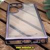قاب گوشی Galaxy S23 Ultra سامسونگ طرح پشت طلق شیشه ای شفاف اورجینال برند FASHION CASE بنفش کد 109