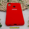 قاب گوشی Galaxy A11 - Galaxy M11 سامسونگ سیلیکونی اورجینال سورا SORA پاک کنی درجه یک زیربسته محافظ لنز دار قرمز کد 619