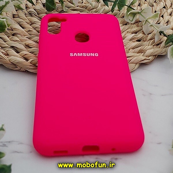 قاب گوشی Galaxy A11 - Galaxy M11 سامسونگ سیلیکونی اورجینال سورا SORA پاک کنی درجه یک زیربسته محافظ لنز دار صورتی فانتزی کد 622
