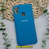 قاب گوشی Galaxy A11 - Galaxy M11 سامسونگ سیلیکونی اورجینال سورا SORA پاک کنی درجه یک زیربسته محافظ لنز دار آبی کد 629