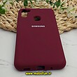 قاب گوشی Galaxy A11 - Galaxy M11 سامسونگ سیلیکونی اورجینال سورا SORA پاک کنی درجه یک زیربسته محافظ لنز دار عنابی کد 632