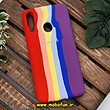 قاب گوشی Galaxy A20S سامسونگ سیلیکونی اورجینال سورا SORA پاک کنی رنگین کمانی آبرنگی درجه یک زیربسته کد 557