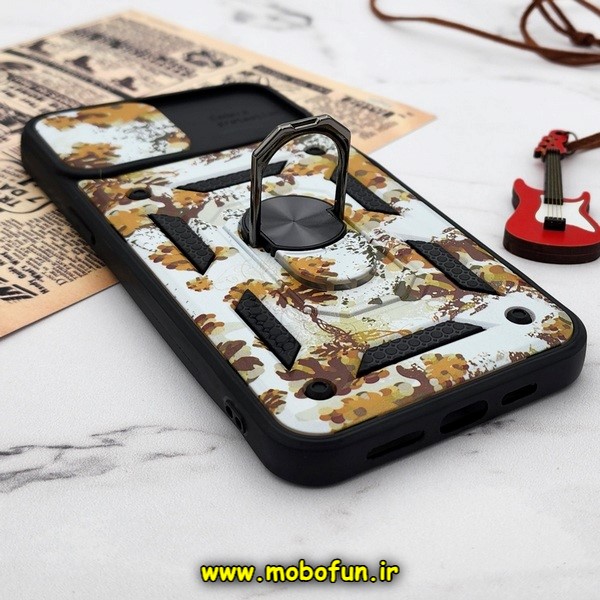 قاب گوشی iPhone 12 Pro Max آیفون طرح ضد ضربه بتمن چریکی ارتشی هولدر دار محافظ لنز دار کشویی پنجره ای کد E24-176463
