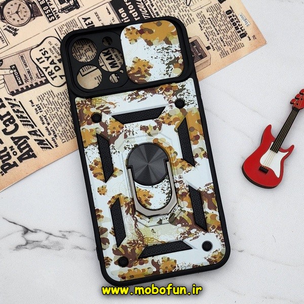 قاب گوشی iPhone 12 Pro Max آیفون طرح ضد ضربه بتمن چریکی ارتشی هولدر دار محافظ لنز دار کشویی پنجره ای کد E24-176463