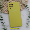 قاب گوشی Galaxy M33 5G سامسونگ سیلیکونی اورجینال سورا SORA پاک کنی درجه یک زیربسته محافظ لنز دار زرد فسفری کد 98