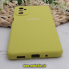 قاب گوشی Galaxy M52 5G سامسونگ سیلیکونی اورجینال سورا SORA پاک کنی درجه یک زیربسته محافظ لنز دار زرد فسفری کد 116