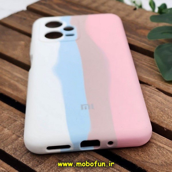 قاب گوشی Poco X5 شیائومی سیلیکونی اورجینال سورا SORA پاک کنی رنگین کمانی آبرنگی درجه یک زیربسته محافظ لنزدار کد 74