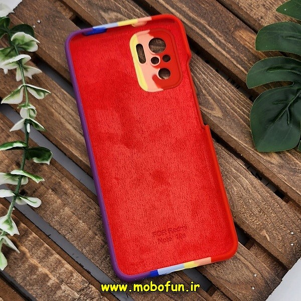 قاب گوشی Redmi Note 10 4G - Redmi Note 10S - Poco M5S شیائومی سیلیکونی اورجینال سورا SORA پاک کنی رنگین کمانی آبرنگی درجه یک زیربسته محافظ لنزدار کد 485