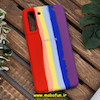 قاب گوشی Galaxy S21 FE سامسونگ سیلیکونی اورجینال سورا SORA پاک کنی رنگین کمانی آبرنگی درجه یک زیربسته کد 416