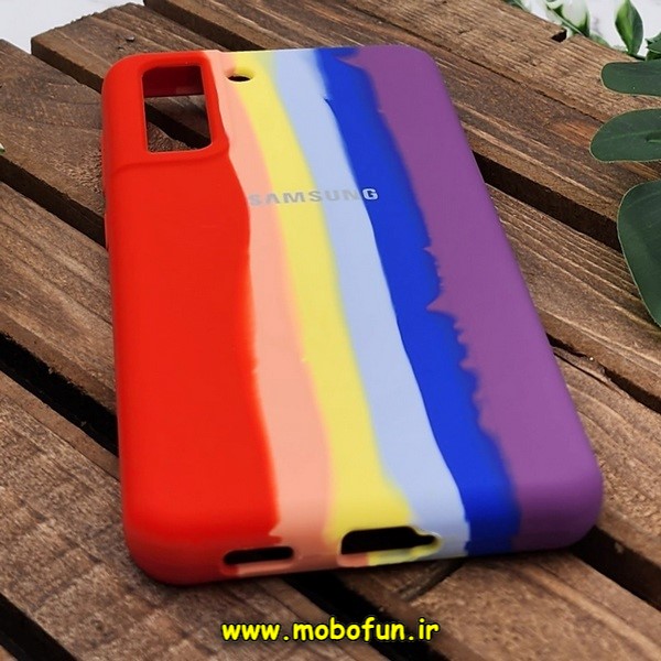 قاب گوشی Galaxy S21 FE سامسونگ سیلیکونی اورجینال سورا SORA پاک کنی رنگین کمانی آبرنگی درجه یک زیربسته کد 416