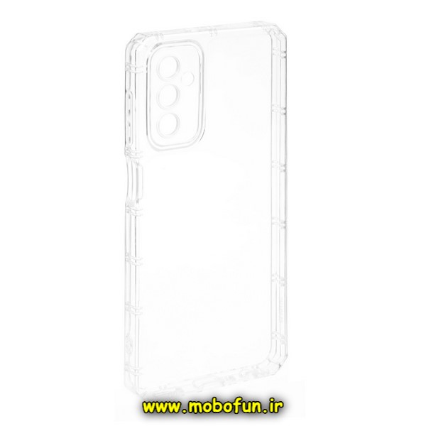 قاب گوشی Galaxy A04S سامسونگ طرح ژله ای شفاف بی رنگ ایربگ دار کپسولی محافظ لنز دار کد 177