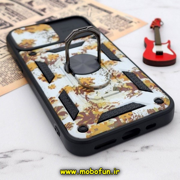 قاب گوشی iPhone 11 Pro آیفون طرح ضد ضربه بتمن چریکی ارتشی هولدر دار محافظ لنز دار کشویی پنجره ای کد E24-176451
