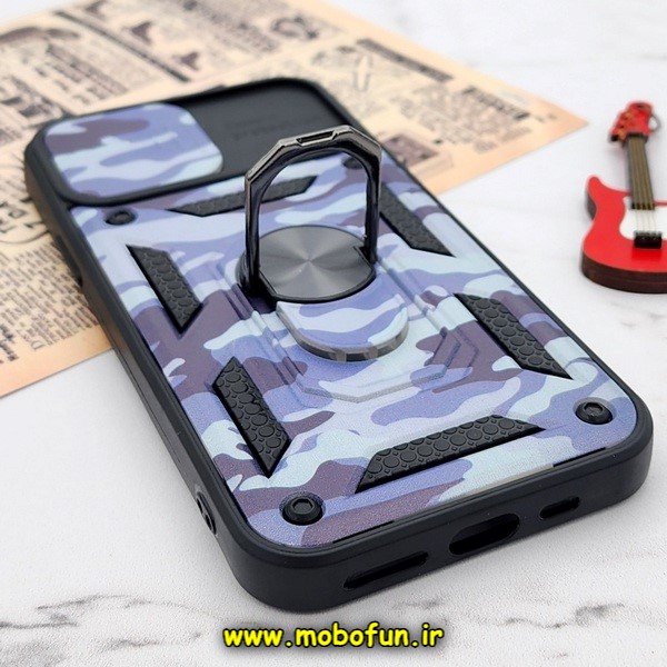 قاب گوشی iPhone 11 Pro آیفون طرح ضد ضربه بتمن چریکی ارتشی هولدر دار محافظ لنز دار کشویی پنجره ای کد E24-176450