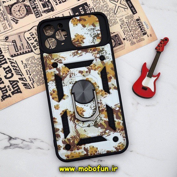 قاب گوشی iPhone 11 Pro Max آیفون طرح ضد ضربه بتمن چریکی ارتشی هولدر دار محافظ لنز دار کشویی پنجره ای کد E24-176428