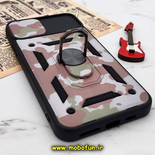 قاب گوشی iPhone 11 Pro Max آیفون طرح ضد ضربه بتمن چریکی ارتشی هولدر دار محافظ لنز دار کشویی پنجره ای کد E24-176456