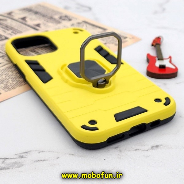 قاب گوشی Iphone 12 - Iphone 12 Pro آیفون طرح ضد ضربه بتمن هولدر دار زرد کد E24-176431