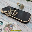 قاب گوشی iPhone 14 Pro آیفون طرح ژله ای فضانورد مای کیس گلد لاین Creative Case محافظ لنز دار مشکی کد 155