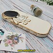 قاب گوشی iPhone 14 Pro آیفون طرح ژله ای فضانورد مای کیس گلد لاین Creative Case محافظ لنز دار کرم کد 156