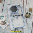 قاب گوشی iPhone 14 Pro آیفون طرح ژله ای فضانورد مای کیس شفاف گلد لاین Creative Case محافظ لنز دار آبی روشن کد 158