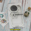 قاب گوشی iPhone 14 Pro آیفون طرح ژله ای فضانورد مای کیس شفاف گلد لاین Creative Case محافظ لنز دار نقره ای کد 160