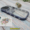 قاب گوشی iPhone 14 Pro Max آیفون طرح ژله ای فضانورد مای کیس شفاف گلد لاین Creative Case محافظ لنز دار سرمه ای تیره کد 187