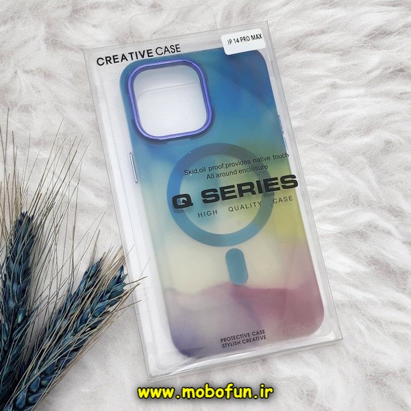 قاب گوشی iPhone 14 Pro Max آیفون طرح متال آبرنگی مگ سیف اورجینال Creative Case کد E6-170776