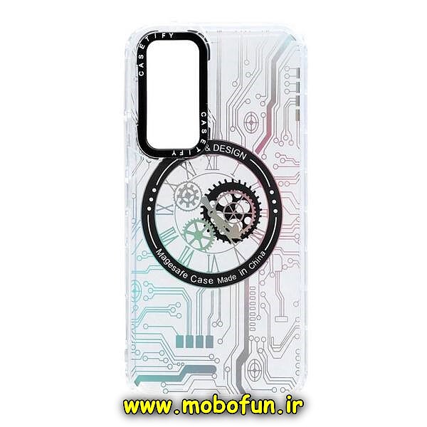 قاب گوشی Galaxy A54 5G سامسونگ طرح مگ سیف ضد ضربه هولوگرامی کیس تیفی CASETIFY مشکی کد 195