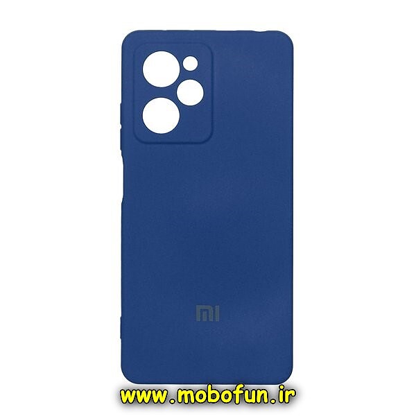قاب گوشی Poco X5 Pro شیائومی سیلیکونی های کپی زیربسته محافظ لنز دار آبی کاربنی کد 106