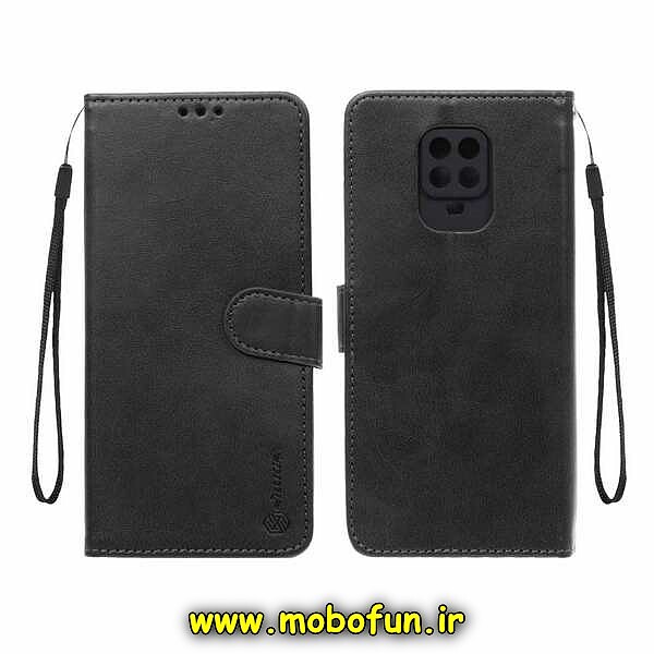 کیف گوشی Redmi Note 9S - Redmi Note 9 Pro شیائومی مگنتی نیلکین NILLKIN طرح چرم کتابی محافظ لنزدار مشکی کد 859