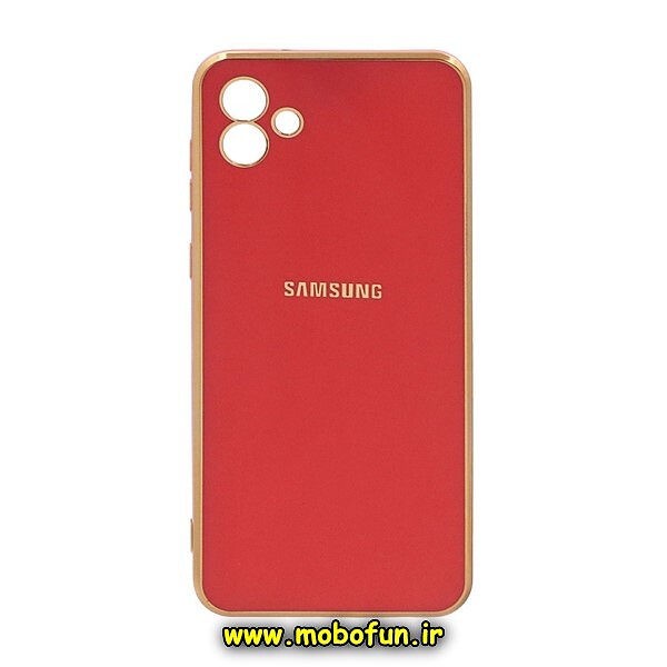 قاب گوشی Galaxy A04 - Galaxy M13 5G سامسونگ طرح ژله ای مای کیس گلد لاین دور طلایی محافظ لنز دار هلویی کد 181