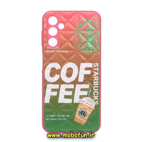 قاب گوشی Galaxy A14 4G - Galaxy A14 5G سامسونگ طرح دار پافر لوزی محافظ لنز دار استارباکس STARBUCKS کد 248