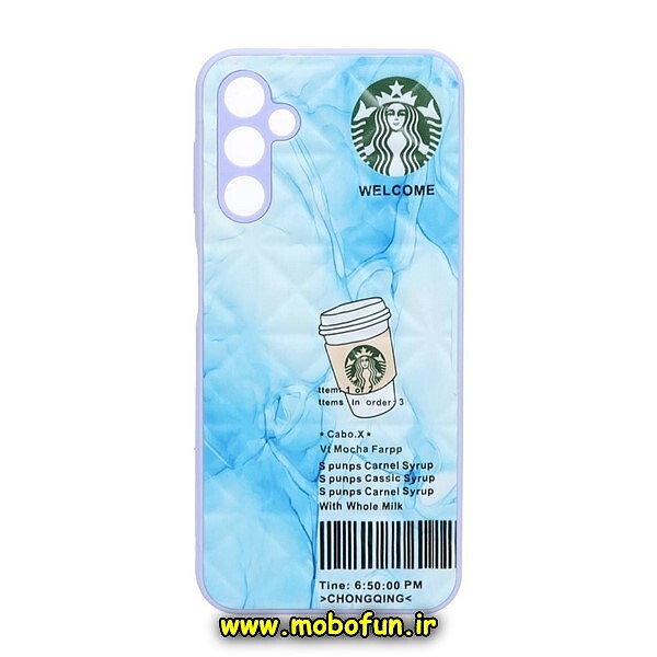 قاب گوشی Galaxy A14 4G - Galaxy A14 5G سامسونگ طرح دار پافر لوزی محافظ لنز دار استارباکس STARBUCKS کد 251