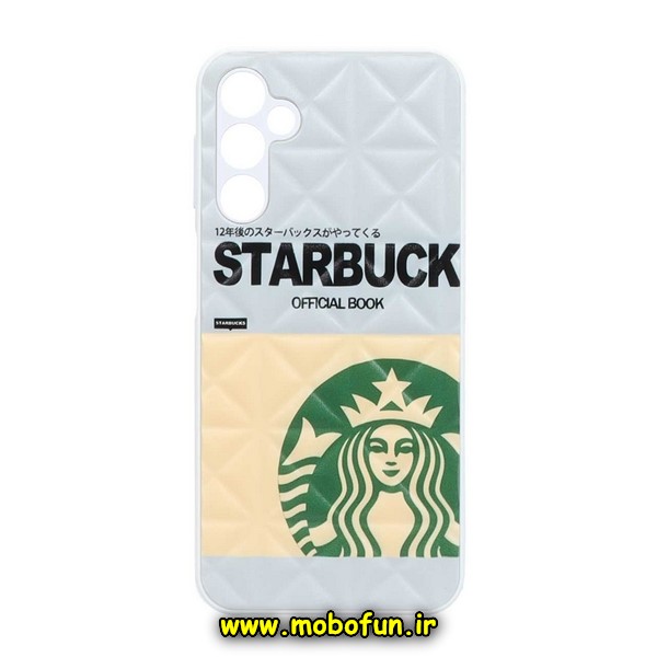 قاب گوشی Galaxy A24 4G سامسونگ طرح دار پافر لوزی محافظ لنز دار استارباکس STARBUCKS کد 80