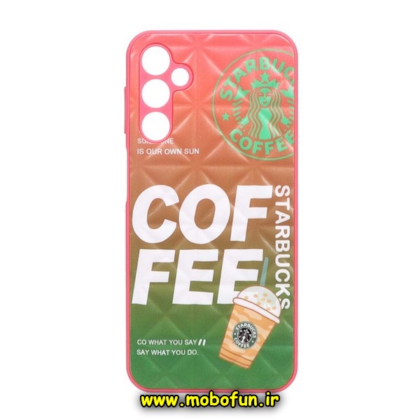 قاب گوشی Galaxy A24 4G سامسونگ طرح دار پافر لوزی محافظ لنز دار استارباکس STARBUCKS کد 83