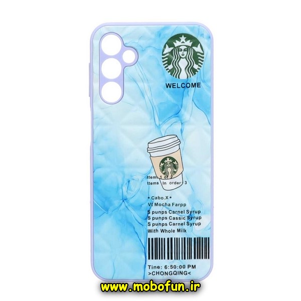 قاب گوشی Galaxy A24 4G سامسونگ طرح دار پافر لوزی محافظ لنز دار استارباکس STARBUCKS کد 84