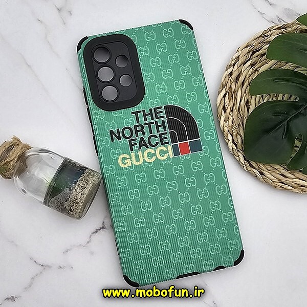 قاب گوشی Galaxy A32 4G سامسونگ طرح کبریتی چرمی اورجینال Unique Case محافظ لنزدار کپسولی THE NORTH FACE کد 886